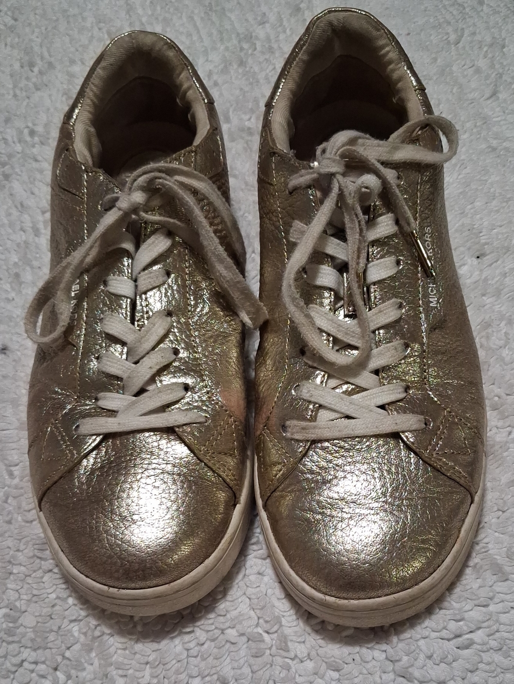 MICHAEL Michael Kors Kids Metallic Gold Lace-Up Sneakers